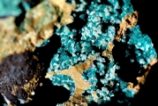 Rosasite sur Chrysocolle